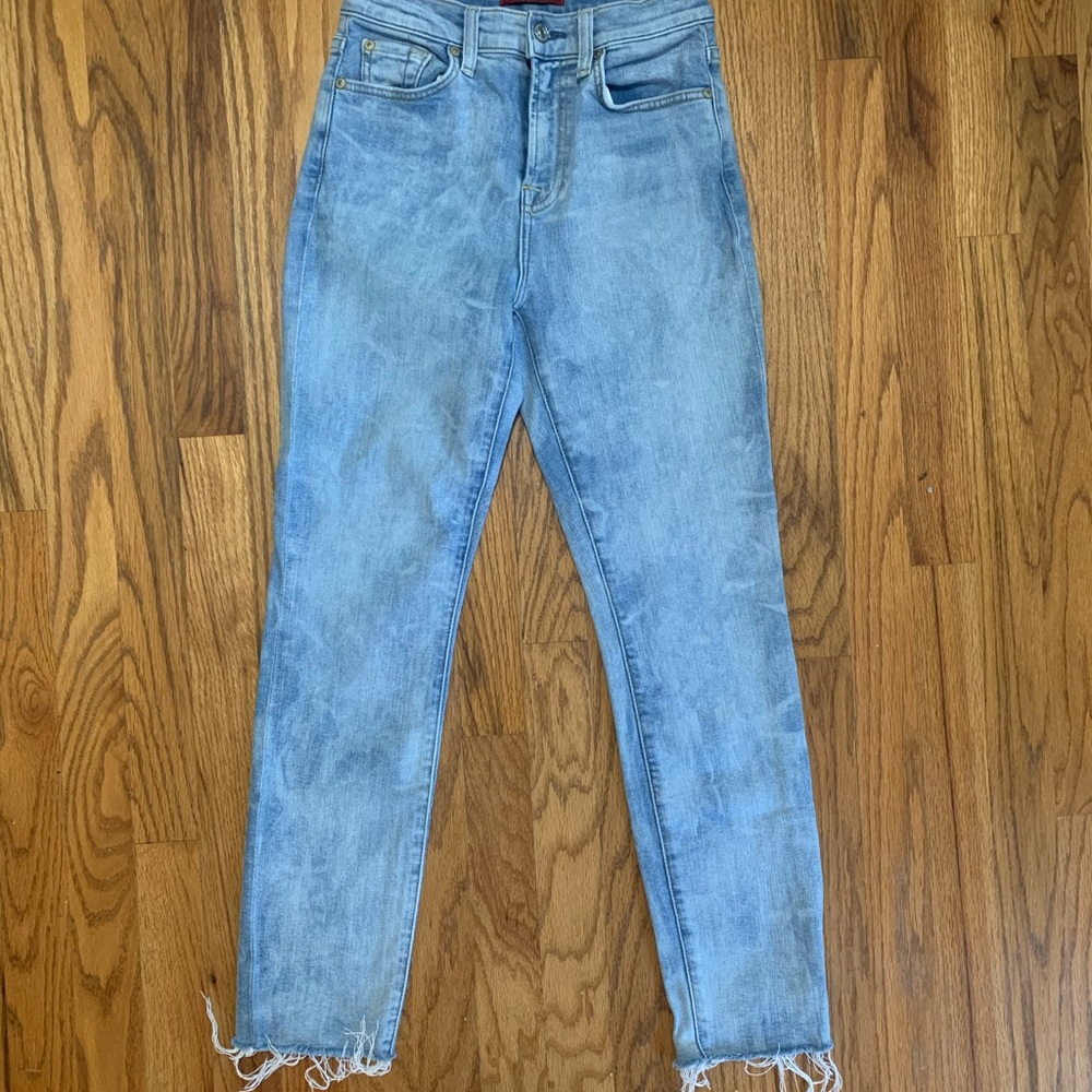 7 For All Mankind Light Blue High Rise Jeans